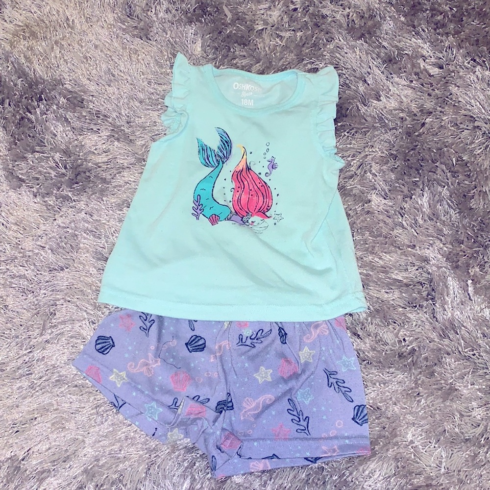 Mermaid pajama short set